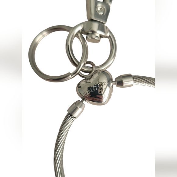 Gnoce Silver Stainless Steel Versatile Charm Holder Purse Key Chain Belt Loop - Picture 7 of 13